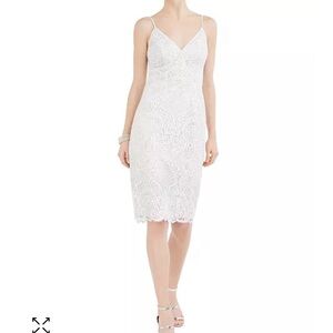 Vince Camuto Cream Sheath Midi Dress for Weddings